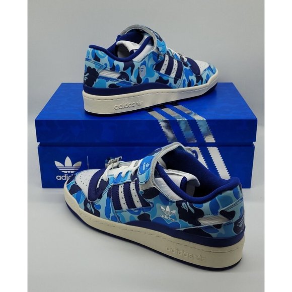Adidas Bape x Forum Low 84 \'30th Anniversary- Blue\' Sneakers ID4772 main image 12
